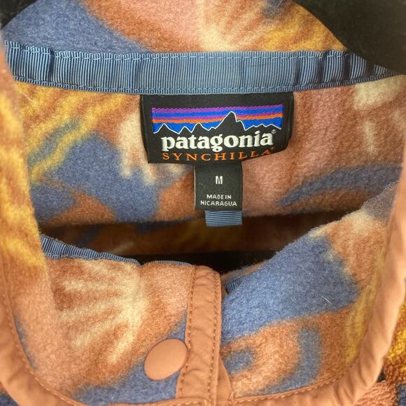 Women’s 2019 Patagonia Synchilla Canyon Block Big Sisu Aztec Snap Fleece Size M - Picture 4 of 7